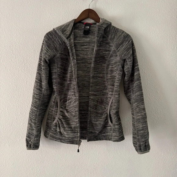 THE NORTH FACE Heather Polartec Fleece Full Zip Long Sleeve Jacket Size XS Fall - Picture 10 of 11